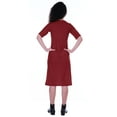 thumbnail image 4 of Moomaya Robe Droite à Manches Courtes pour Femmes, Unie, Décontractée, Coupe Ample, avec Poches, 4 of 6