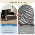 thumbnail image 6 of 3 in 1 Pull Out Couch, Convertible Sleeper Sofa Bed, Loveseat Sofa Couch with Cup Holders, USB & Side Pocket,  for Living Room, Bedroom, Includes Toss Pillows, Black, 6 of 6