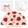 thumbnail image 6 of Kll 30" Christmas Tree Skirt Red Ladybug Xmas Tree Skirts Mat For New Year Xmas Holiday Party Indoor Outdoor Home Decoration, 6 of 9