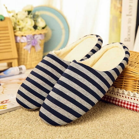 

CoCopeanut Women Indoor Slippers Short Plush Spring Autumn Flat Shoes Woman Home Bedroom Slides Striped Slip On Female House Floor Slippers