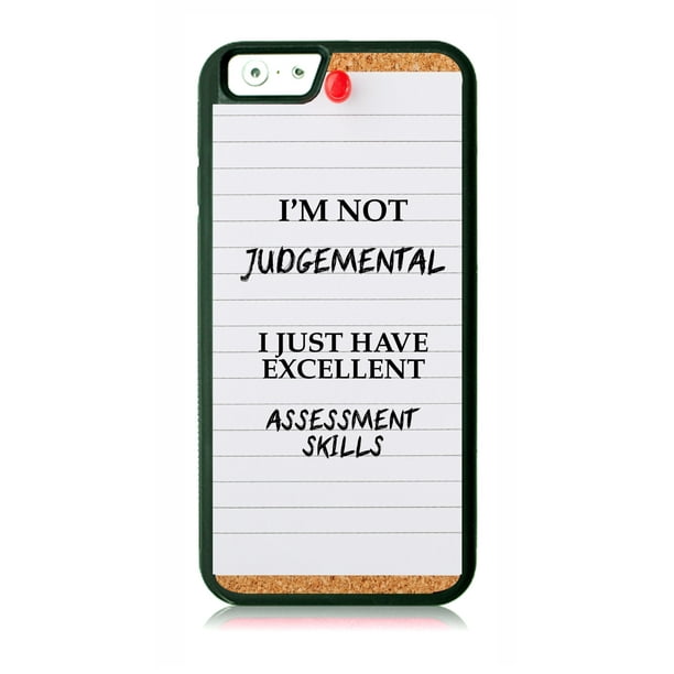 I'm Not Judgemental Funny Quote Black Rubber Case for the Apple iPhone 7 / iPhone  8 - iPhone 7 Accessories - iPhone 8 Accessories 