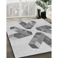 thumbnail image 3 of Ahgly Company Machine Washable Indoor Round Transitional Gray Area Rugs, 3' Round, 3 of 7