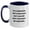 White/Navy, variant on Funny Comedian Gifts from Friends for Comedian - Two Tone Coffee Mug I'm A Comedian, Not A Magician