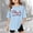 Light Blue, variant on Stylish Graphic Letter Print Girls Casual Tees Youth Fashion Comfortable Shirts For Kids Apparel T-Shirts Kids Short Sleeve Crewneck Solid Basic Tees Casual Tops