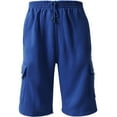 thumbnail image 2 of Men's Comfort Fleece Cargo Sweat Shorts with Drawstring, 2 of 5