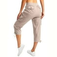 thumbnail image 6 of Womens Capris with Pockets Loose Fit Casual Capri Pants Dressy Lightweight Ladies Baggy Cargo Pants for Hiking, 6 of 7