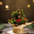 thumbnail image 4 of Christmas Decorations Christmas Gifts For Women 5.12inches Mini Christmas Tree Ornaments Christmas Ambience Desktop Red Fruit Linen Christmas Tree Decorations Best Christmas Decor Home, 4 of 6