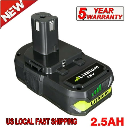 

18V For Ryobi P102 2500mAh One+Plus Lithium High Capacity 2 Batteries 2.5Ah