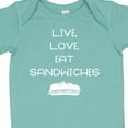 thumbnail image 4 of Inktastic Live Love Sandwiches Boys or Girls Baby Bodysuit, 4 of 5