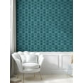 thumbnail image 5 of Ambesonne Damask Peel & Stick Wallpaper for Home, Medieval Gothic Rococo, 13"x72", Petrol Blue, 5 of 6