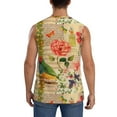 thumbnail image 4 of Balery Vintage Bird Men's Sleeveless Muscle Shirts Workout Tank Top, Moisture Wicking, Odor Protection-3X-Large, 4 of 8