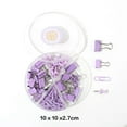 thumbnail image 5 of 65Pcs/Box Colorful Metal Paper Clip Binder Clip Pushpin Long Tail Clips Set Kawaii Creative Stationery Office Binding Supplies, 5 of 7