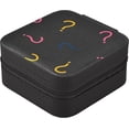 thumbnail image 4 of GZHJMY Leather Jewelry Box Colorful Question Mark Portable Mini Jewelry Storage Bag for Travel, Small Ring Case Earrings Organizer Necklaces Box for Women Girls, 4 of 7
