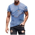 thumbnail image 1 of European And American Round Neck Casual Ethnic Style Retro Printed Short Sleeve T-shirt Top 3XL, 1 of 6