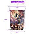 thumbnail image 5 of Spooky Halloween Night Witch Bloodhound Glowing Pumpkins Foldable Laundry Basket Dog Lover Organizer Storage with Handles - 12015, 5 of 5