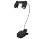 thumbnail image 5 of Luz LED con Clip de doble cabeza, luz de abrazadera giratoria ajustable de 360 grados con batería para barbacoa, parrilla, lectura, tienda de campaña al aire libre, 5 of 5