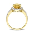 thumbnail image 4 of 4.00 Carat (Ctw) Citrine and Lab-Created White Topaz Halo Ring in 10K Yellow Gold for Women, 4 of 7