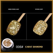 WIFKLSIIPG 6 Colors Gel Nail Polish Finely Chopped Glitter Nail Polish White Nail Polish Salon for Women Gel Nail Polish Kit with Light 5ml