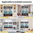thumbnail image 6 of Laundry Room Kitchen Curtains 72 Inch Length, Wash Dry Fold Repeat Splicing Colorful Wood Grommet Top Bedroom Living Room Curtains, Light Filtering Cafe Curtain Drapes 2 Panels Set 104''x72'', 6 of 9