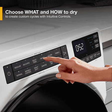 Whirlpool - 7.4 Cu. Ft. Stackable Electric Dryer with Wrinkle Shield - White