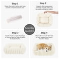 thumbnail image 5 of Exclusivo Mezcla Ribbed Plush Cuddler Dog Bed, 20"×16" Calming Pet Bed with Non-Slip Bottom for Small Dogs, Ivory, 5 of 7