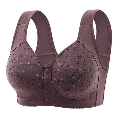 YHGFVOKJ Bras for Women Full-coverage Lace Edge with Seamless Stretch Wireless Underwear Movement Seamless Gathering Adjustment Yoga Sleep Large Bra Comfortable Bras for Women Purple 40