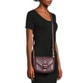 Time and Tru Women’s Camber Crossbody Handbag Purple