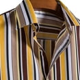 thumbnail image 5 of QUINDOS Summer Mens Hawaiian Shirt Cotton Casual Button up Short Sleeve Shirts Striped Loose Fit Beach Vacation Shirts, 5 of 5