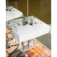 thumbnail image 2 of Boanket Outdoor Tablecloth with Umbrella Hole for Patio/Picnic/Party/Camping, Green Brown Botanical Waterproof Table Cloth Square Cover Washable, Farmhouse Eucalyptus Leaves (60"x 60"), 2 of 7