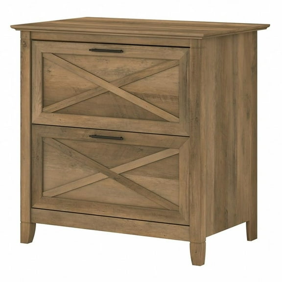 Pemberly Row 2 Drawers Contemporary Wood Lateral File Cabinet in Pine