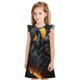 thumbnail image 1 of Fotbe Full Moon Black Dragon Vestido de Dormir para Niñas de 3 a 10 Años, Mangas Cortas, Estilo Princesa, Pijama Camisón con Mangas Voladas-X-Large, 1 of 6