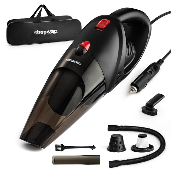 12V Car Vacuum - Portable Vacuum Cleaner with 7000Pa Powerful Suction, 16Ft Corded Handheld Car Vac & Storage Bag, Cigarette Lighter Plug, for Deep Interior Detail Cleaning