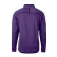 thumbnail image 3 of Men's-Cutter & Buck  Heather Purple Orlando City SC Mainsail Sweater-Knit Half-Zip Raglan Jacket, 3 of 3