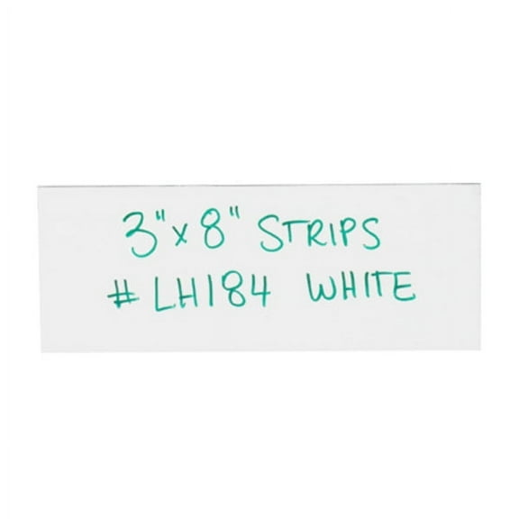 Partners Brand White Warehouse Labels, LH184, Magnetic Strips 3" x 8", Case of 25