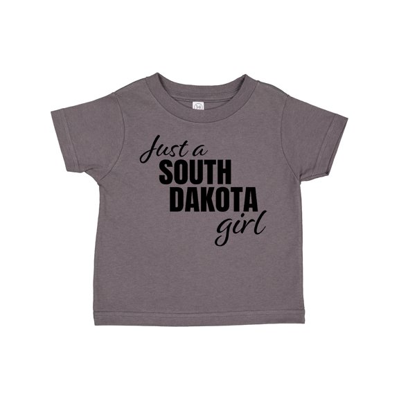 Inktastic Just a South Dakota Girl Born and Raised Girls Toddler T-Shirt