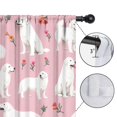 thumbnail image 4 of Blackout Kids Curtains,White Dogs and Flowers Childrens Insulated Curtains Set Of 2,Bedroom Essentials,Toddler Room Decor 52x63in(132x160cm), 4 of 4