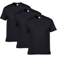thumbnail image 1 of Paquete múltiple de 3 camisetas negras para hombre, estilo 76000 M, 1 of 4