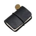 thumbnail image 1 of HEVIRGO Vintage Mini Notebook Paper Elegant Look Schedule Notebook for Travel Black Paper,Cowhide, 1 of 8