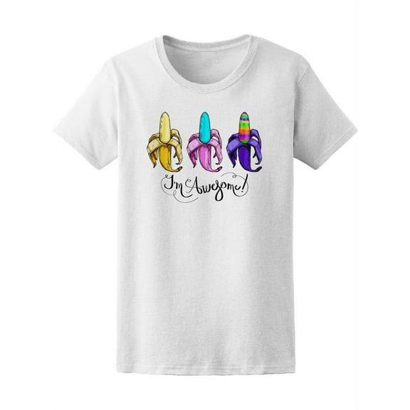 Three Multicolored Bananas  Tee Women's -Image by Shutterstock