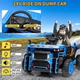 thumbnail image 6 of AOILE 24V 2-Seater Ride-On Dump Truck – Remote Controlled Electric Construction Vehicle with Dump Bed, Shovel, 2WD/4WD, Bluetooth & LED Lights, 6 of 6