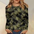 thumbnail image 2 of GIPQJK Business Sweatshirts Tops for Women 2024 Vacation Trendy Crewneck Cute Short Shirts Plus Size Long Sleeve Camouflage Print Casual Tunic Clothes Black,L, 2 of 5