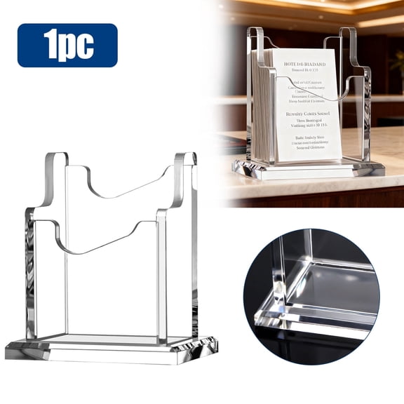 EEEkit Vertical Business Card Holder Display for Desk 1 Slot Acrylic Business Card Stand Rack for Women and Men (1 Slot Vertical) for Exhibition, Home & Office