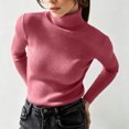 thumbnail image 6 of DYTTDG Women's Ribbed Turtleneck Long Sleeve Knit Pullover, Solid Stretch Slim Soft Base Layer Sweater for Fall Winter Daily Layering, 6 of 8