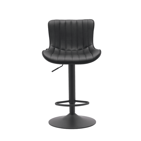 Banco Giratorio Respaldo Cocina Desayunador Barra Moderno Negro EKE Life Home 0424