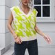 thumbnail image 5 of Chaleco De Suéter A Cuadros Para Mujer, Chaleco De Suéter Informal Para Mujer, Chaleco De Punto Sin Mangas Con Cuello En V Para Mujer, Suéter De Punto Sin Mangas, Suéter De, 5 of 6