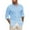 Blue, variant on Sherrylily Men Button Up Shirts Long Sleeve Linen Beach Casual Cotton Tops