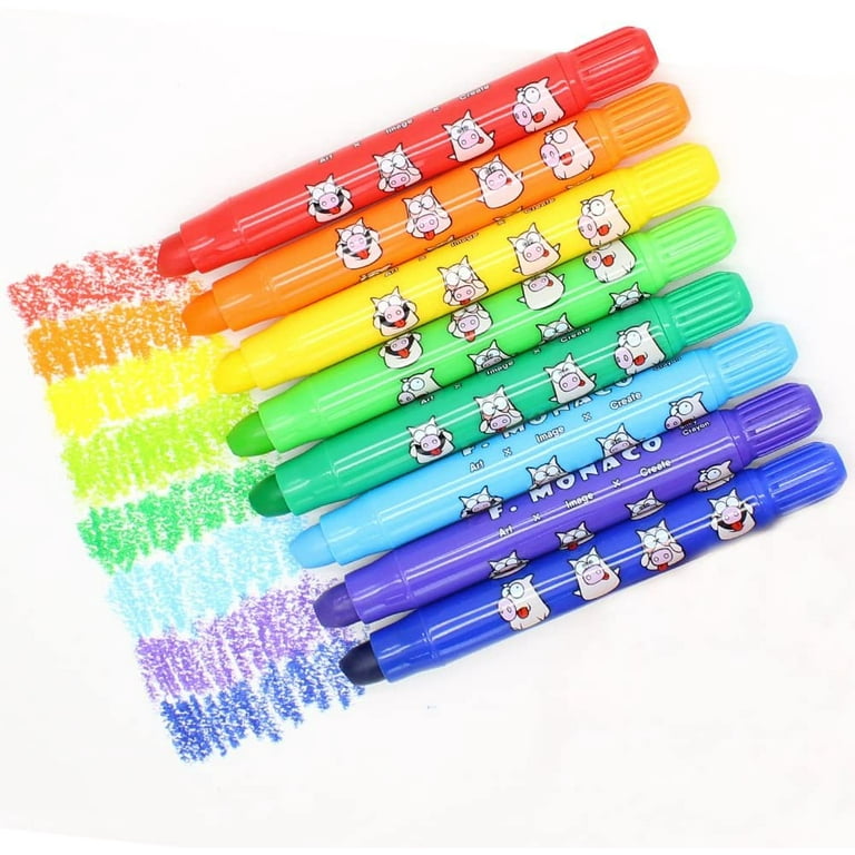 Lebze Large Crayons for Kids Age 2-4, 12 Colors Non Toxic Toddler Crayons  Ages 1-3, Easy to Hold Washable Toddler Crayons, Safe for Babies, Kids Ages