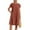 Orange, variant on Kmdttou Women's Short Sleeve Loose Plain Dresses Women's Fashion Holiday Summer Solid Color Round Neck Short Sleeve Party Beach Loose Dress