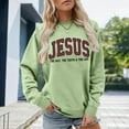 thumbnail image 4 of Christian Sweatshirts for Women 2025 Jesus The Way The Truth The Life Sweatshirt Long Sleeve Crewneck Pullover Tops, 4 of 5