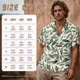 thumbnail image 4 of FOR U DESIGNS Green Leaf Print Linen-Style Couple Matching Outfits Men's Button Up Shirt and Women's Sleeveless Maxi Sundress with Pocket, 4 of 7